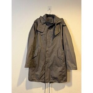 Kai-aakmann Mens XL Military Field Parka Jacket Dark Grey Hooded Utility Coat